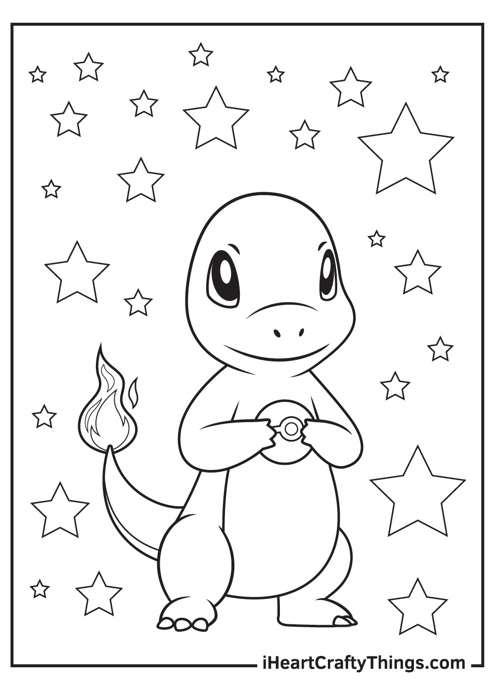 Charmander Coloring Book - 21 pages
