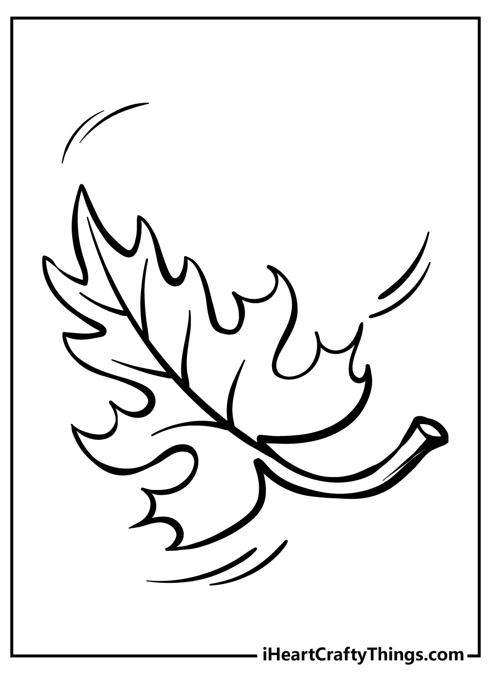 Leaf Coloring Book - 20 pages