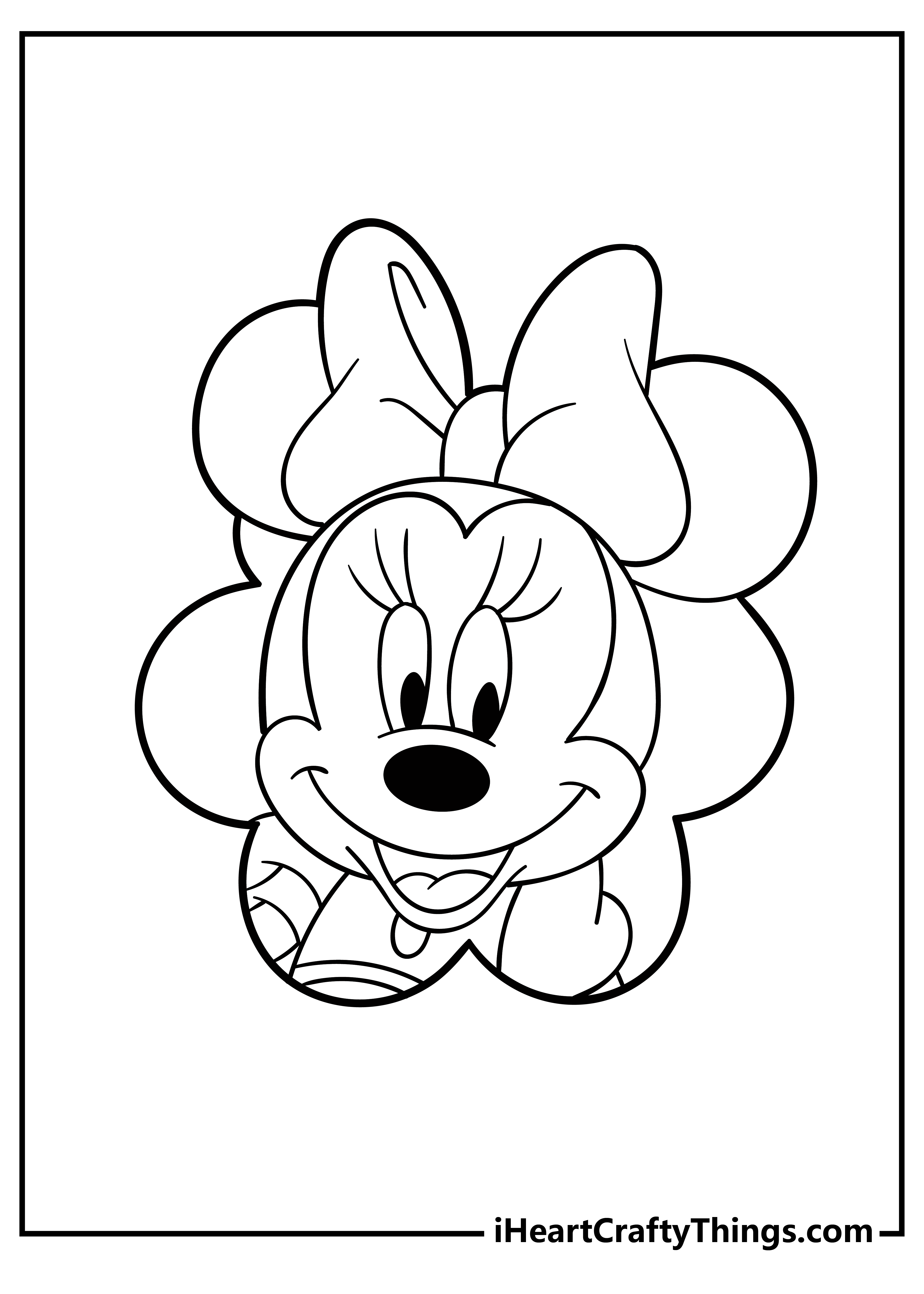 Coloring Pages Of Minnie Mouse Awesome