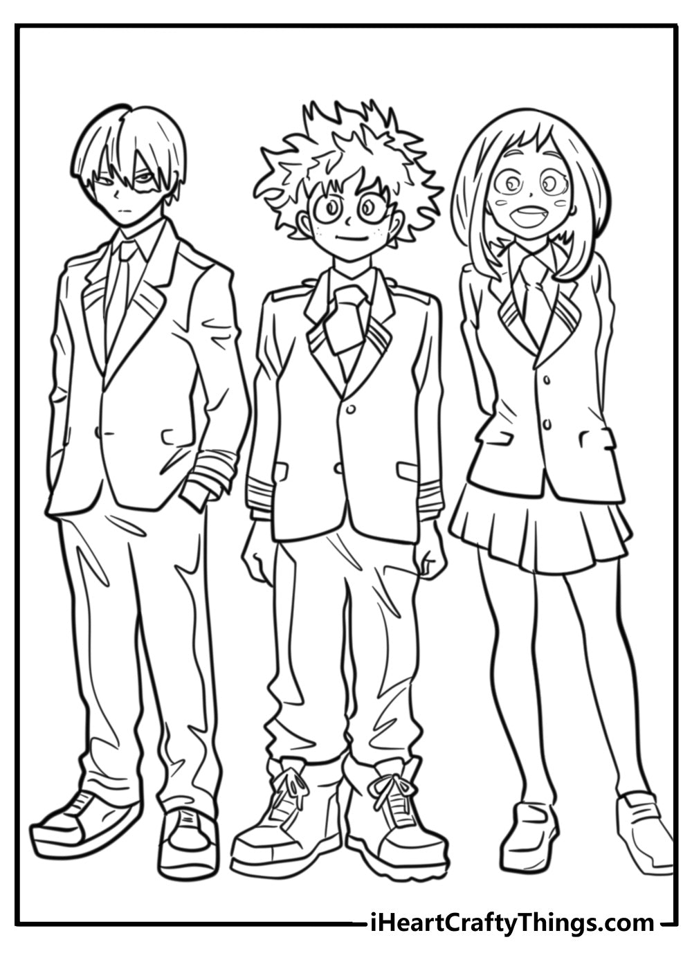 My Hero Academia Coloring Book - 26 pages ??? I Heart Crafty Things