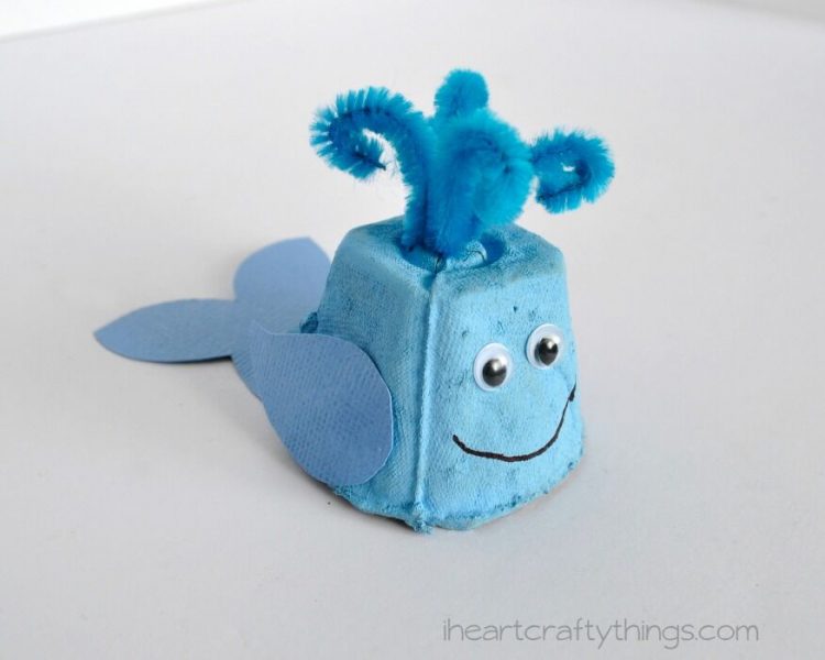 Egg Carton Whale Craft for Kids