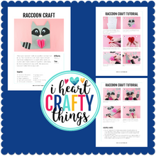Load image into Gallery viewer, Raccoon Paper Animal Craft