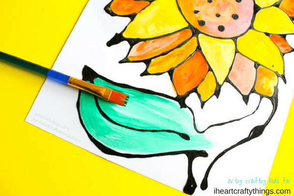 Gorgeous Black Glue Sunflower Craft