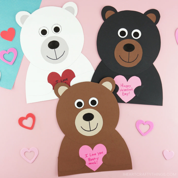 Bear Valentine Craft – I Heart Crafty Things