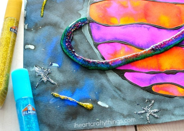 Gorgeous Black Glue Galaxy Craft