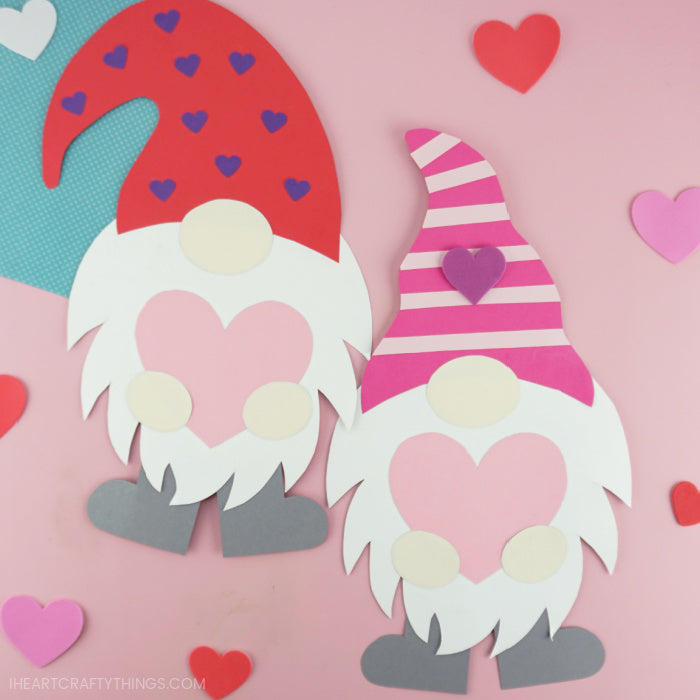 Handprint Gnome Valentine Craft - Crafty Morning