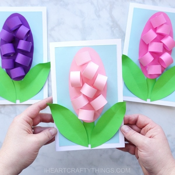Hyacinth Flower Mother's Day Card Idea – I Heart Crafty Things