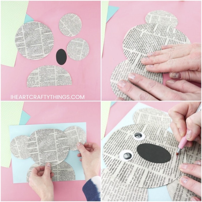Cute Newspaper Koala Craft