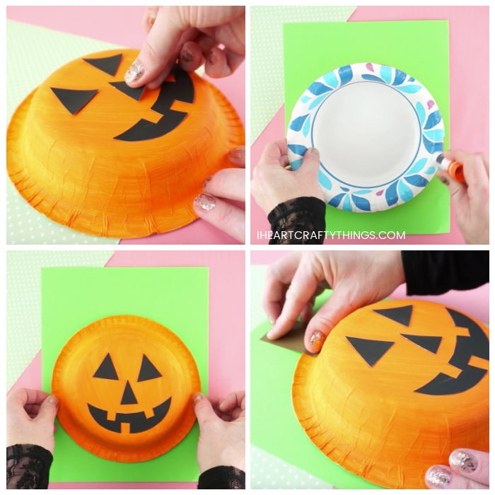 Easy Paper Bowl Pumpkin Craft for Kids