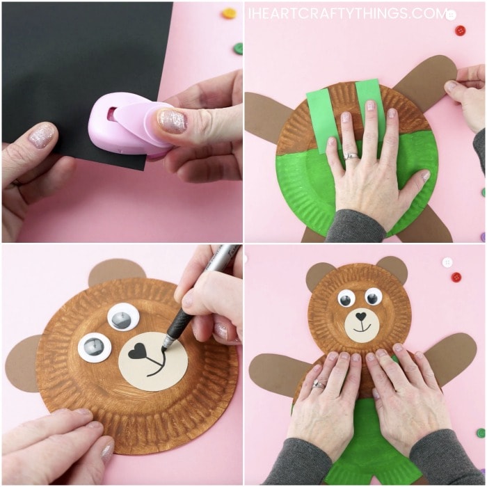 Paper Plate Corduroy Craft for Preschoolers