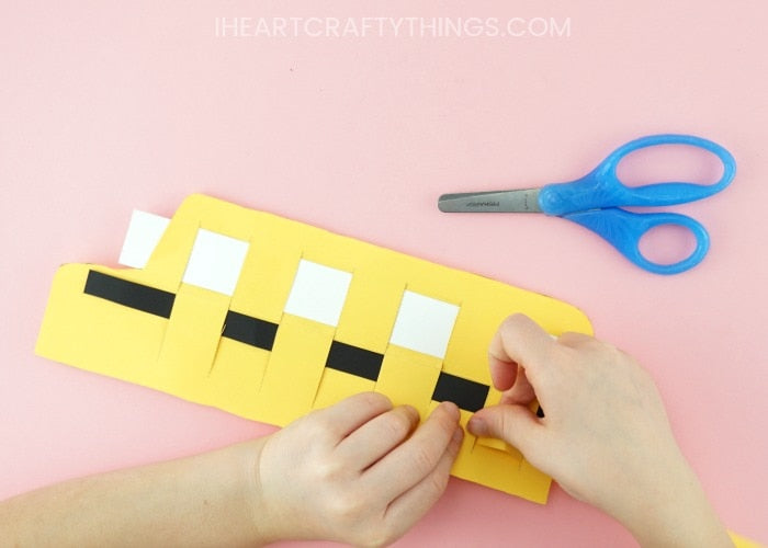 Paper Weaving School Bus Craft