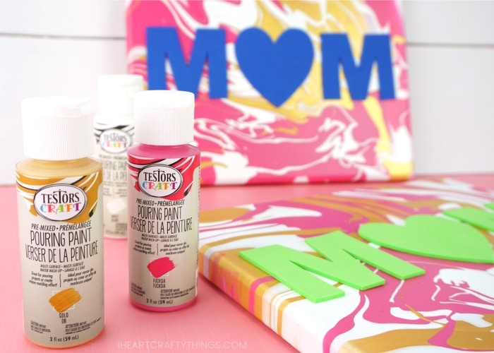 Mother’s Day Paint Pouring Art Craft