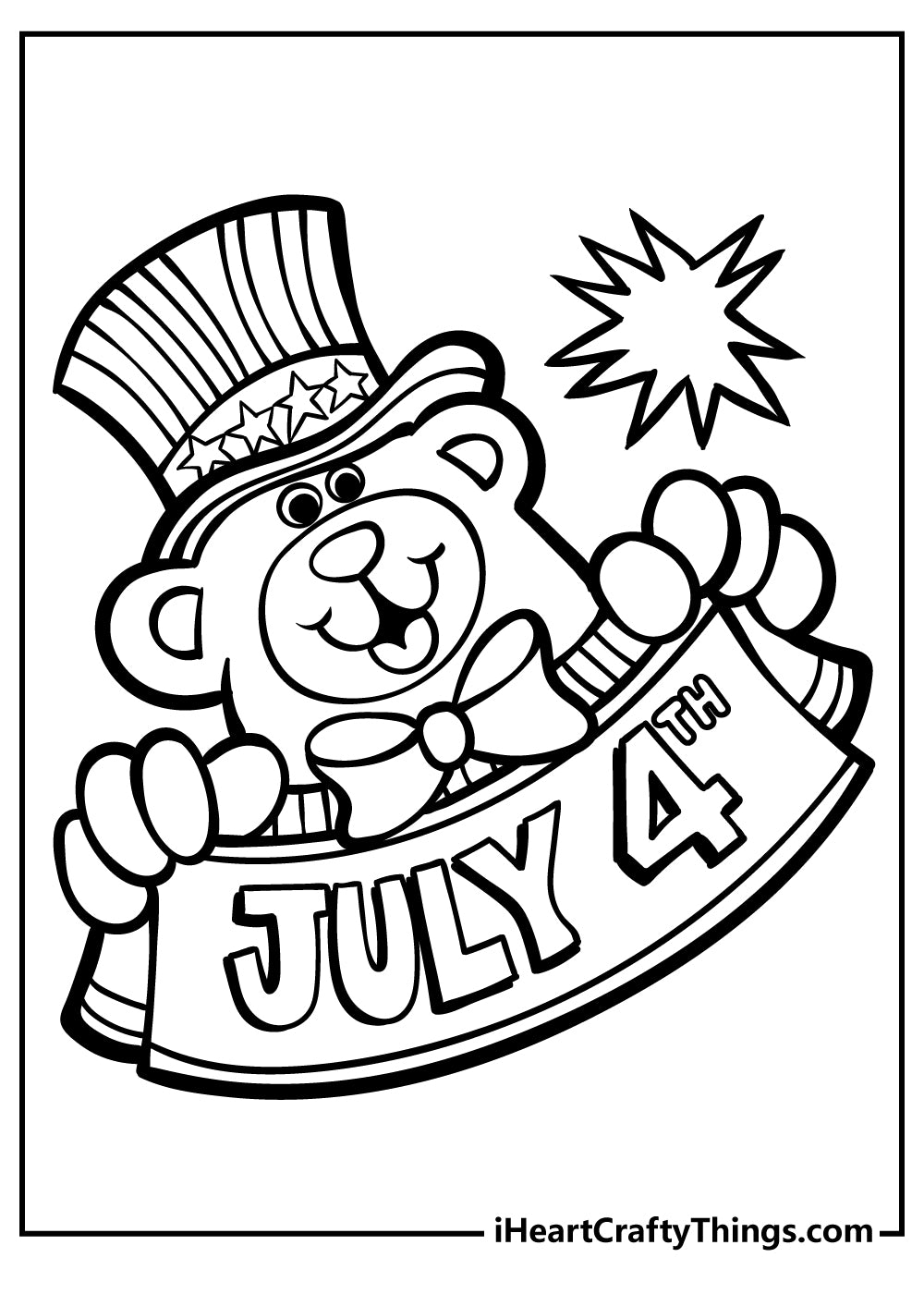 4th Of July Coloring Book 30 pages I Heart Crafty Things