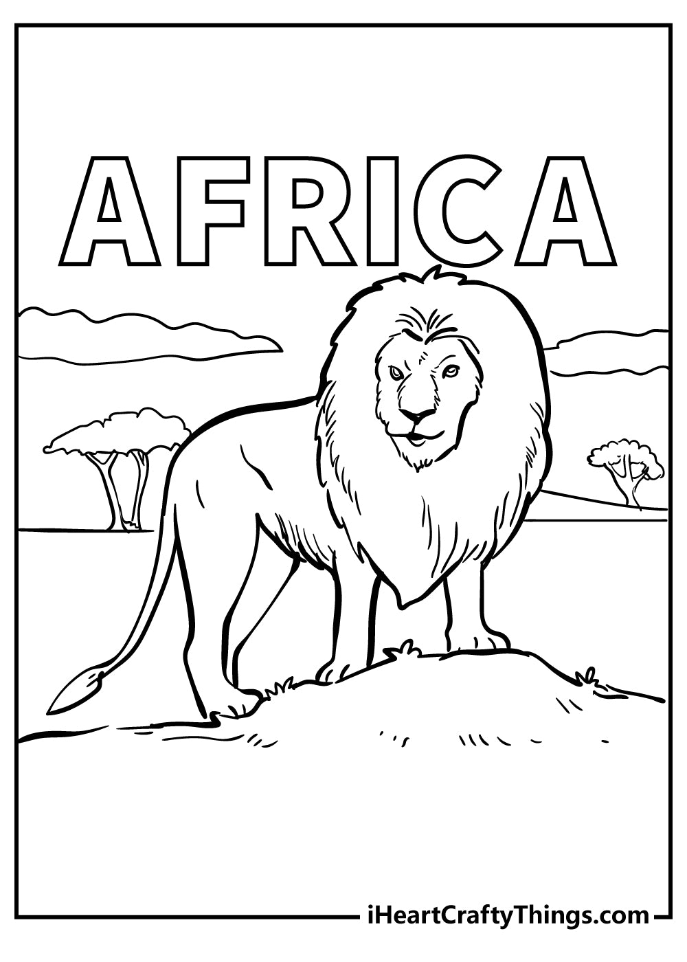 Africa Coloring Book - 15 pages