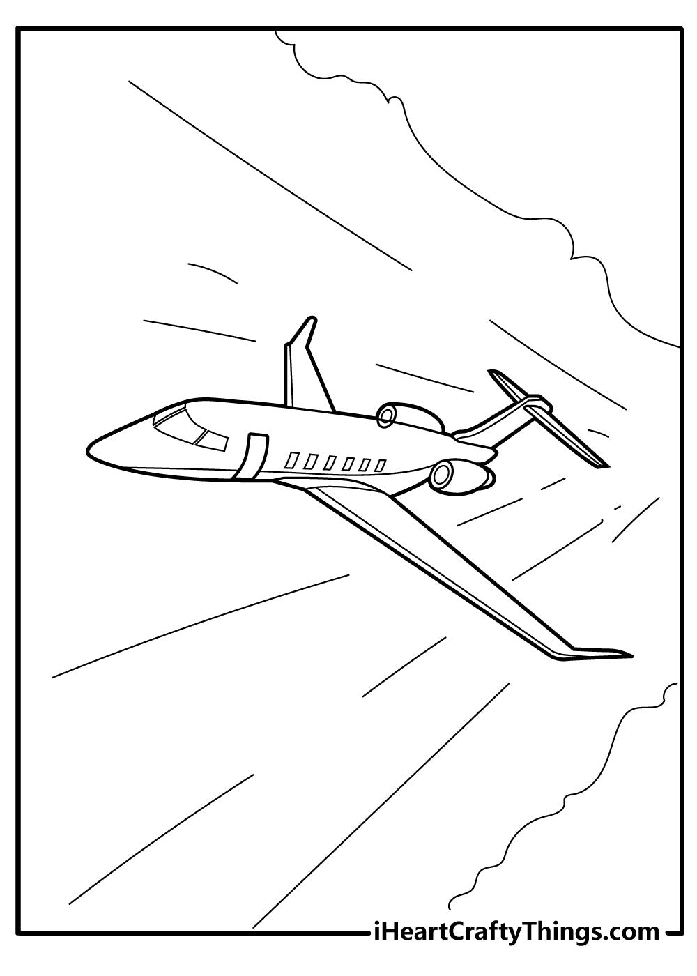 Airplane Coloring Book - 25 pages