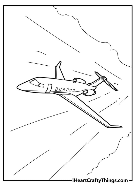 Airplane Coloring Book - 25 pages