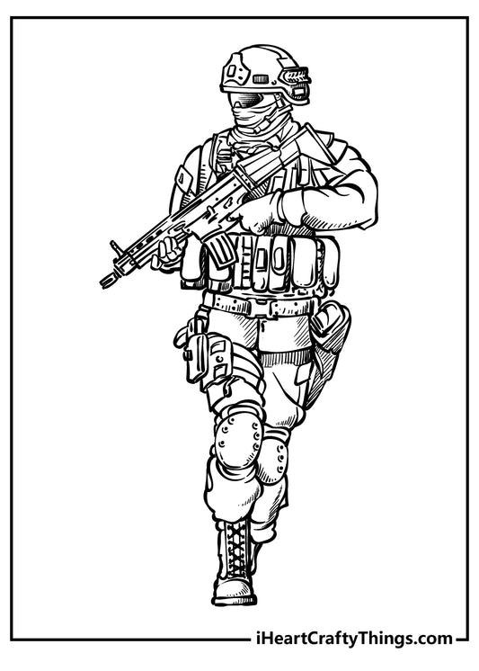 Army Coloring Book - 15 pages