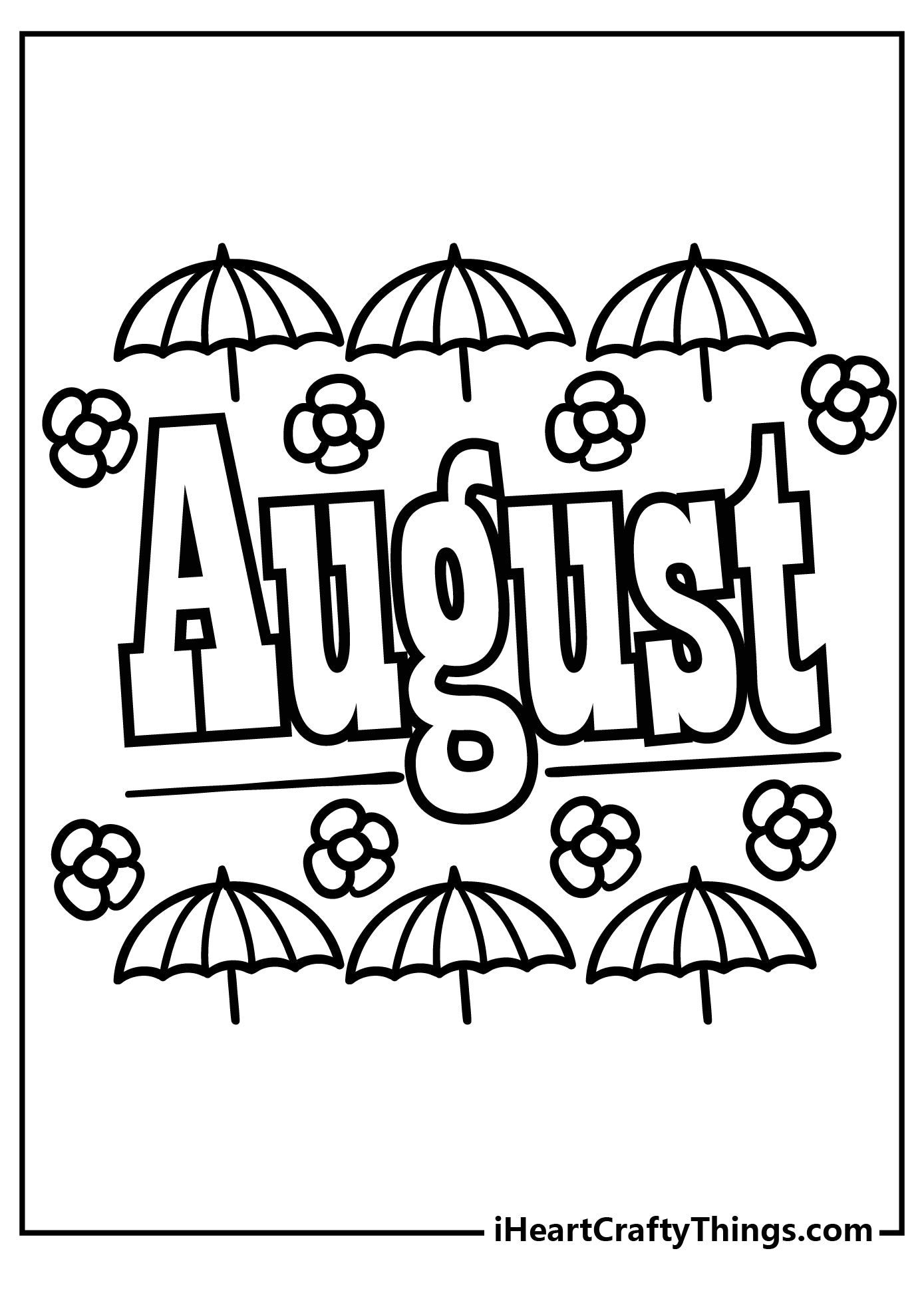 August Coloring Book - 20 pages