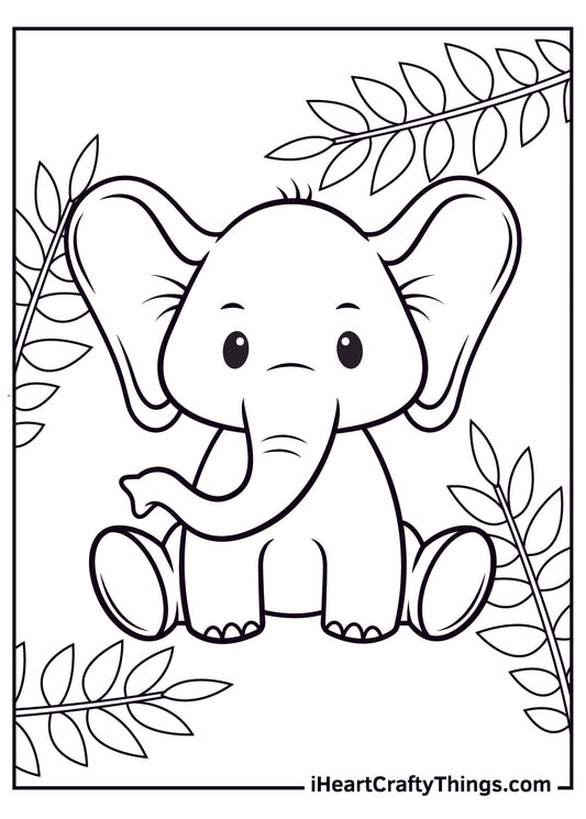 Baby Animals Coloring Book - 20 pages