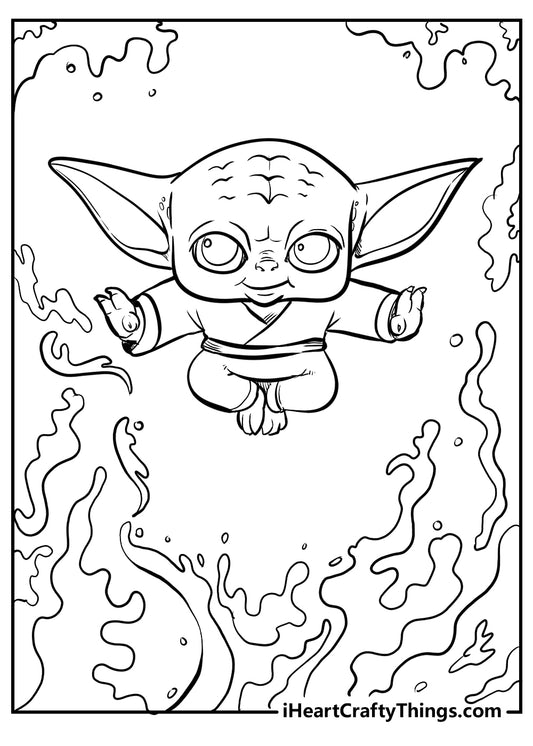 Baby Yoda Coloring Book - 15 pages