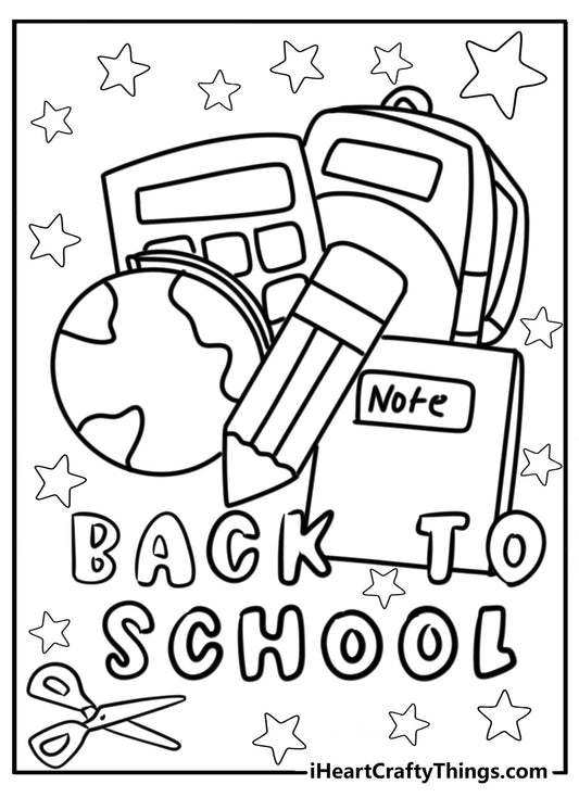 Back To School Coloring Book - 20 pages