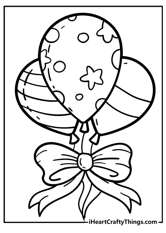 Balloons Coloring Book - 15 pages