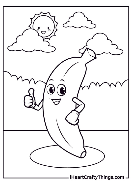 Bananas Coloring Book - 15 pages