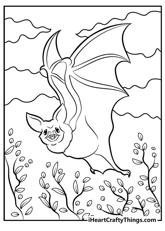 Bat Coloring Book - 15 pages