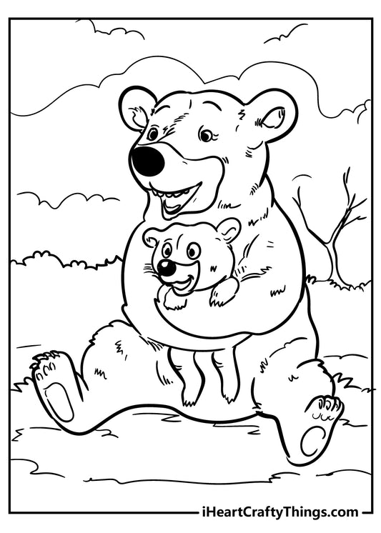 Bear Coloring Book - 30 pages