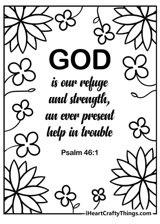 Bible Verse Coloring Book - 15 pages