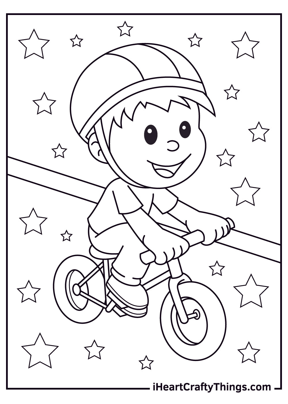 Bicycles Coloring Book - 15 pages