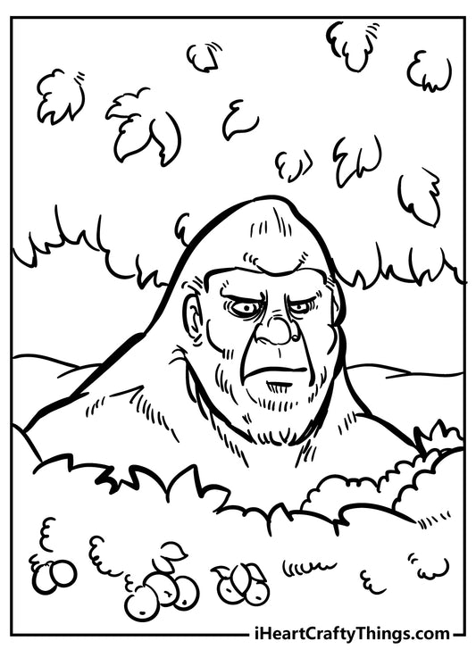 Bigfoot Coloring Book - 15 pages