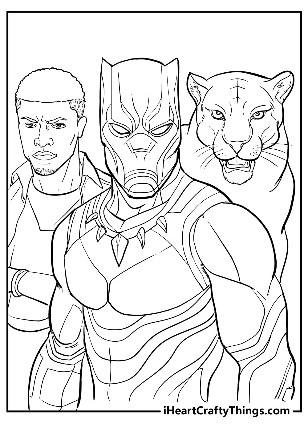 Black Panther Coloring Book - 15 pages