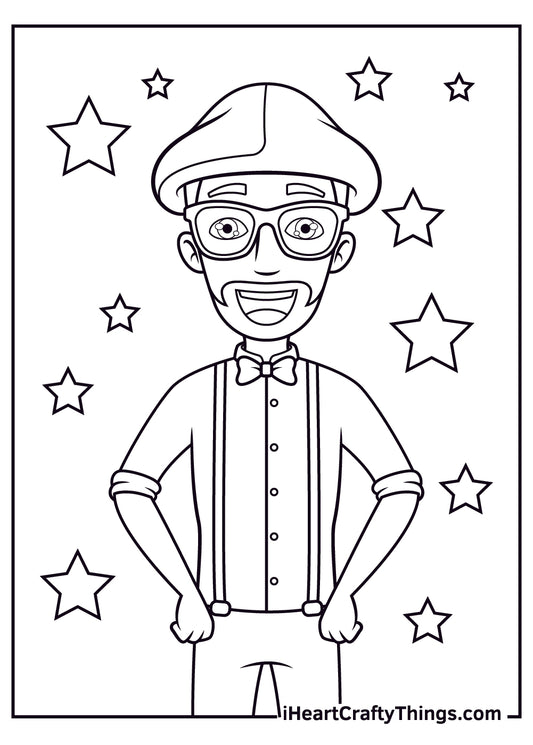 Blippi Character Coloring Book - 15 pages