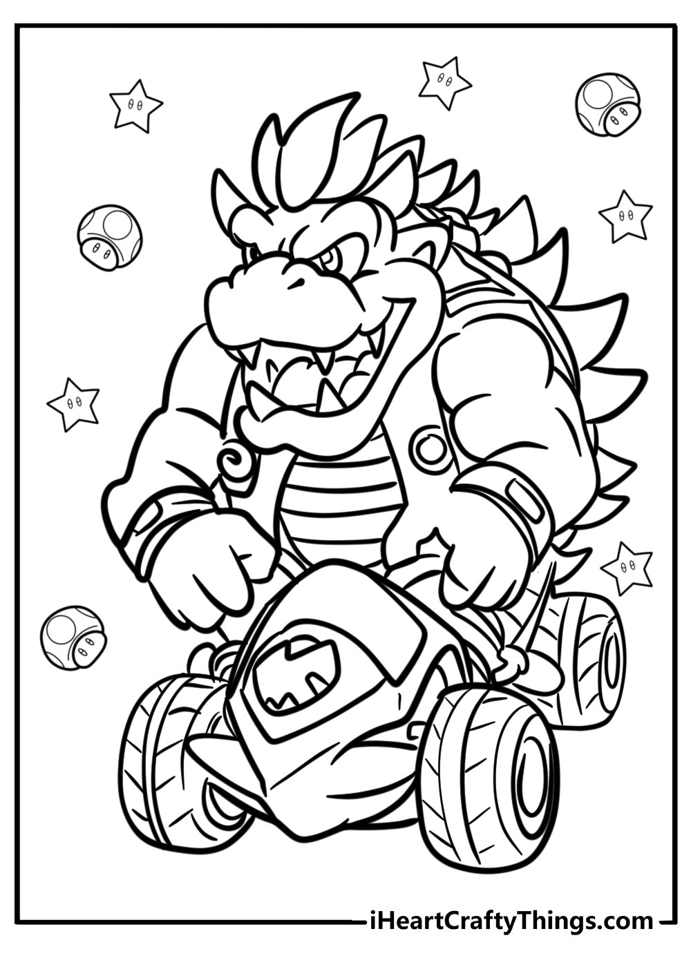 Bowser Coloring Pages — Example 6 Bowser Coloring Pages — Example 6