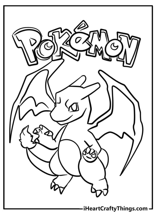 Charizard Coloring Book - 36 pages