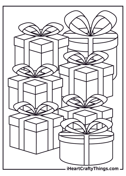 Christmas Present Coloring Book - 15 pages