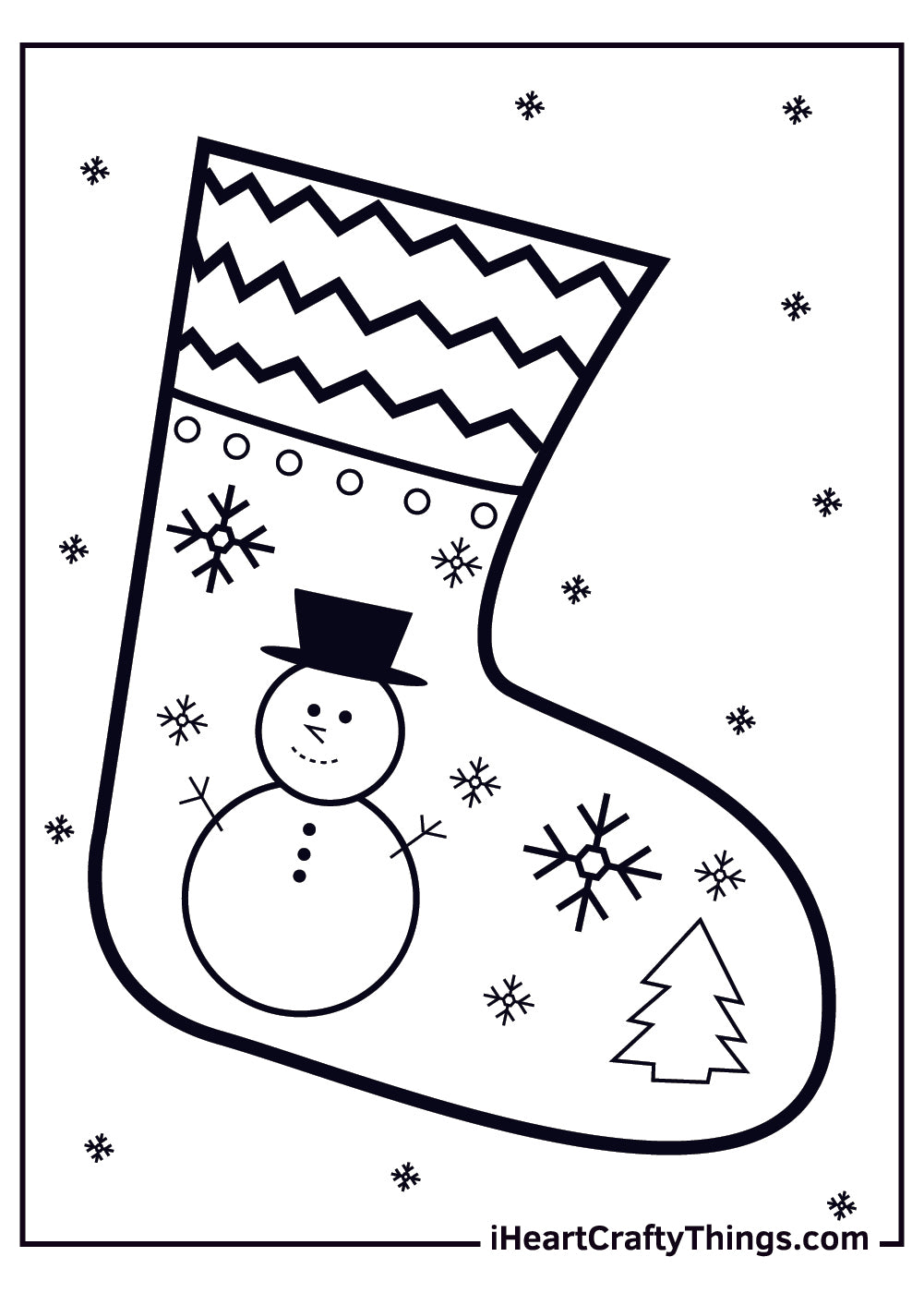 Christmas Stocking Coloring Book - 15 pages