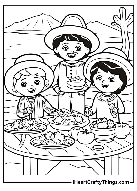 Cinco De Mayo Coloring Book - 15 pages