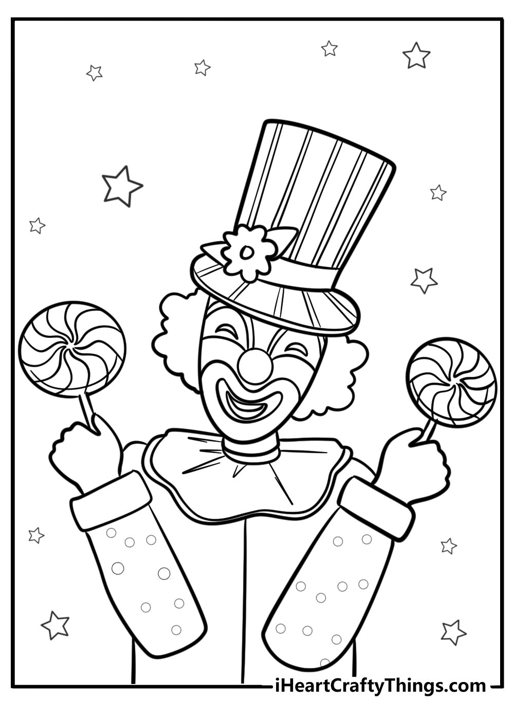 Clown Coloring Book - 36 pages