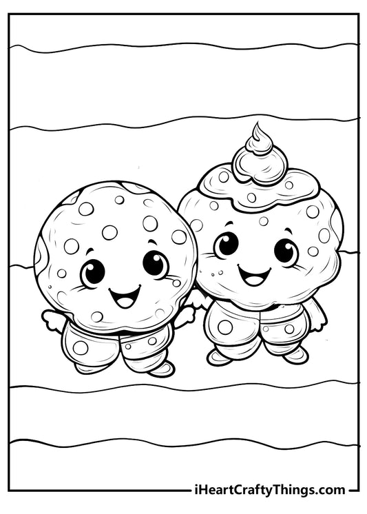 Cookies Coloring Book - 15 pages