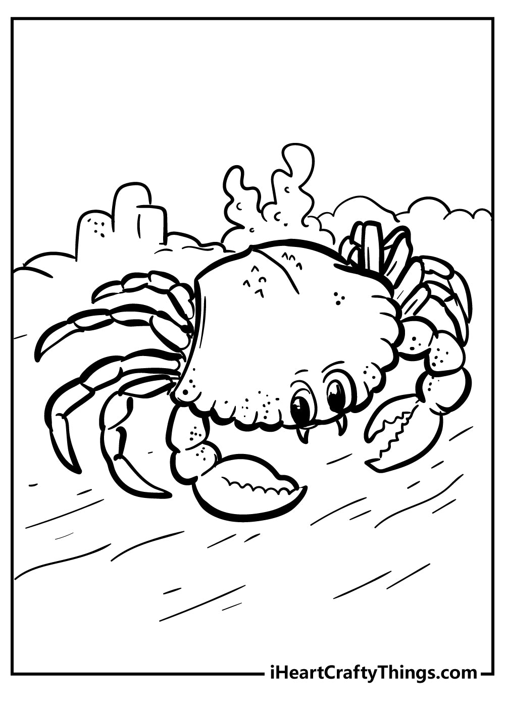 Crab Coloring Book - 15 pages