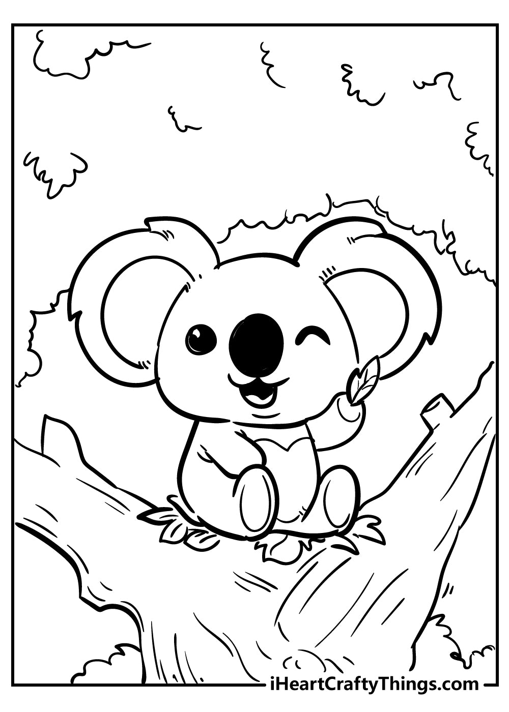 Cute Animals Coloring Book - 50 pages