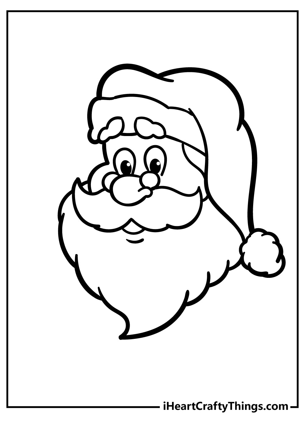 Cute Santa Christmas Coloring Book - 15 pages