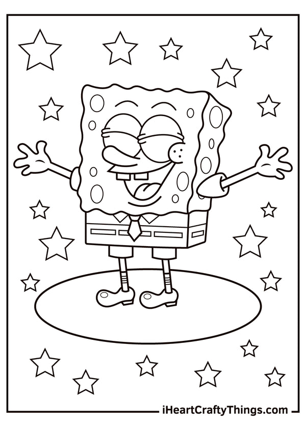 Spongebob Coloring Book - 20 pages – I Heart Crafty Things