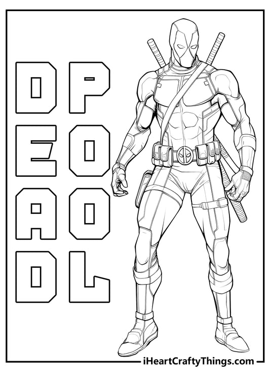 Deadpool Coloring Book - 15 pages