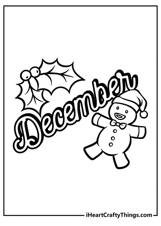 December Coloring Book - 15 pages