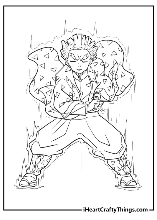 Demon Slayer Coloring Book - 15 pages