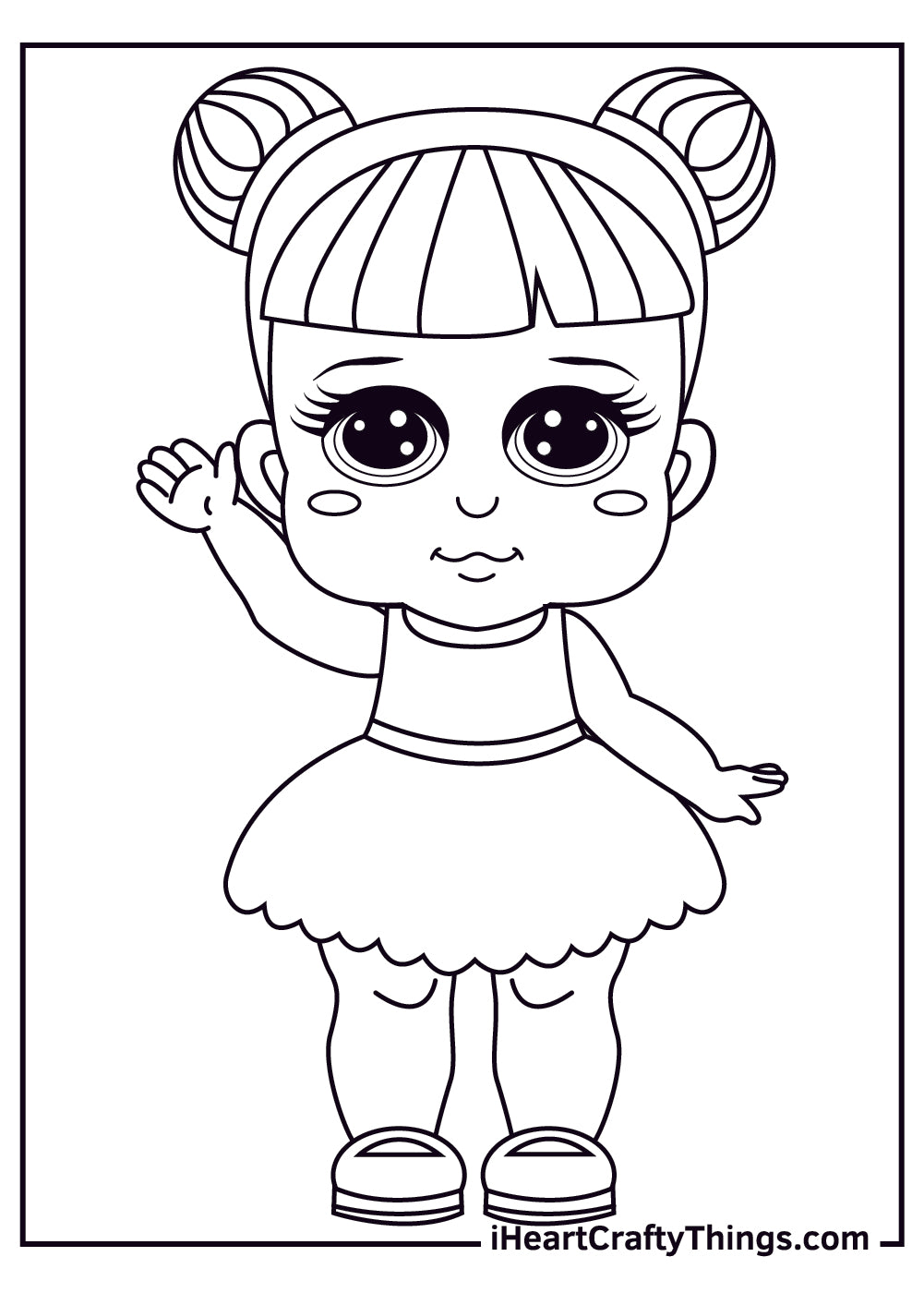 Dolls Coloring Book - 15 pages