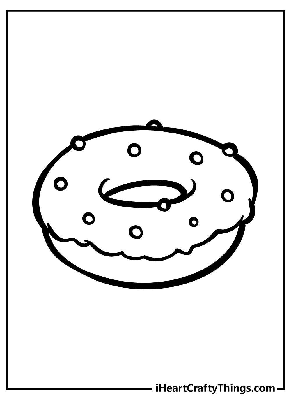 Donut Coloring Book - 20 pages